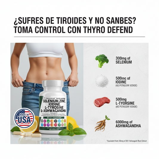 ThyroDefend 60 Capsulas-Hormonas en orden sin mezclar mil suplementos